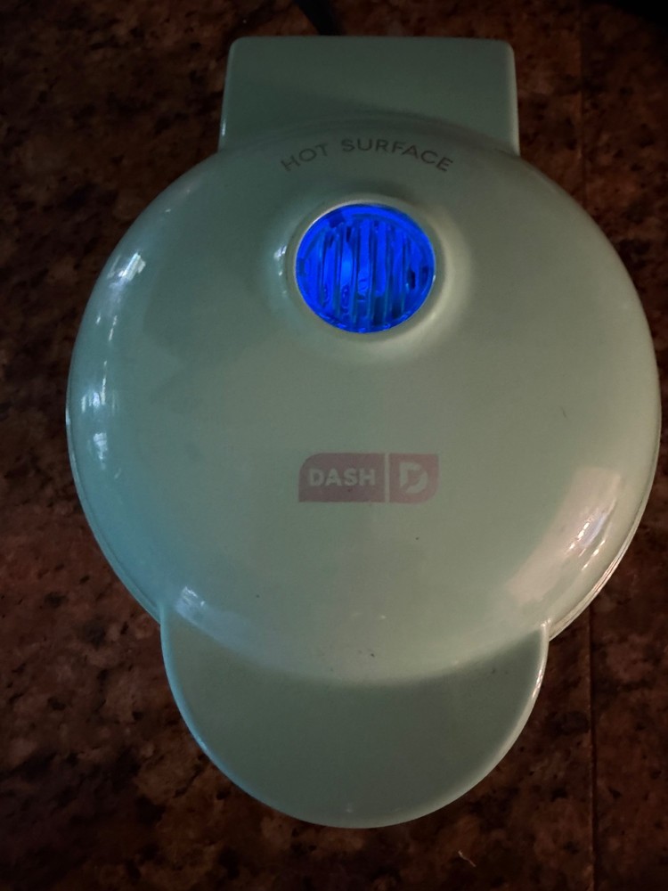 Dash Mini Waffle Maker Non Stick Light Green Tested