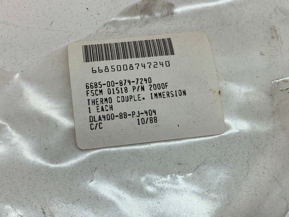 FSCM 2000F Immersion Thermocouple Thermometer Probe