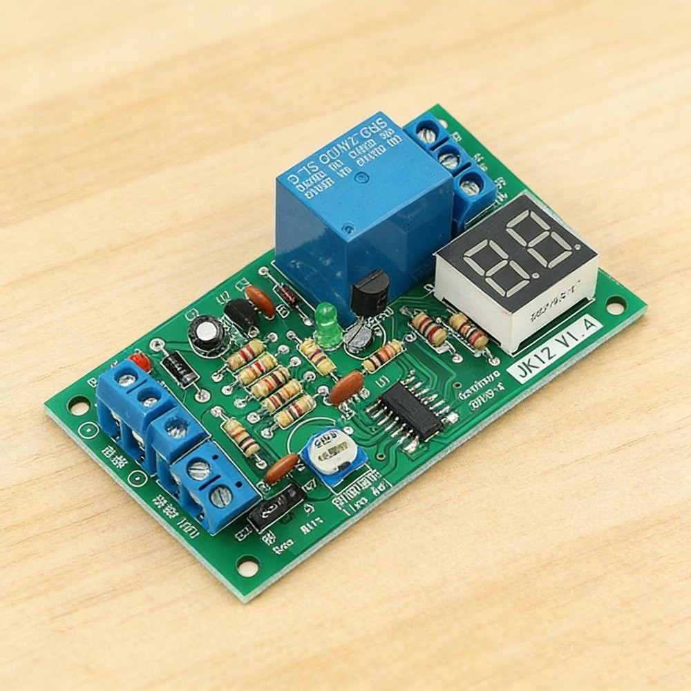 12V Time Delay Relay Built-in Digital Tube Display Touch Button Activation
