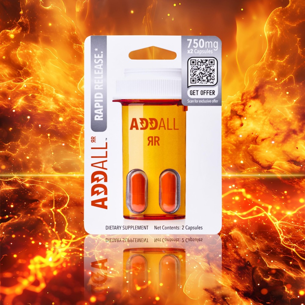 Addall Rapid Release Supplement (12 Pack) #1 Effective Alternative Brain...
