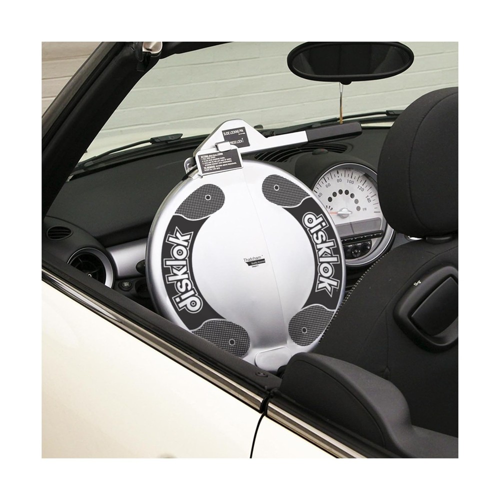 Disklok Security Device - Steering Wheel Lock - Full Cover - Silver - Thatcha...