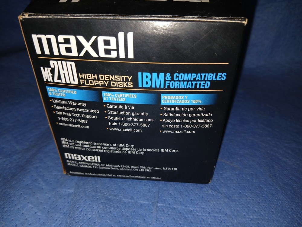 MAXELL Floppy Diskettes Disk 3.5" 1.44MB MF 2HD PC Formatted 19 Pack Open Box