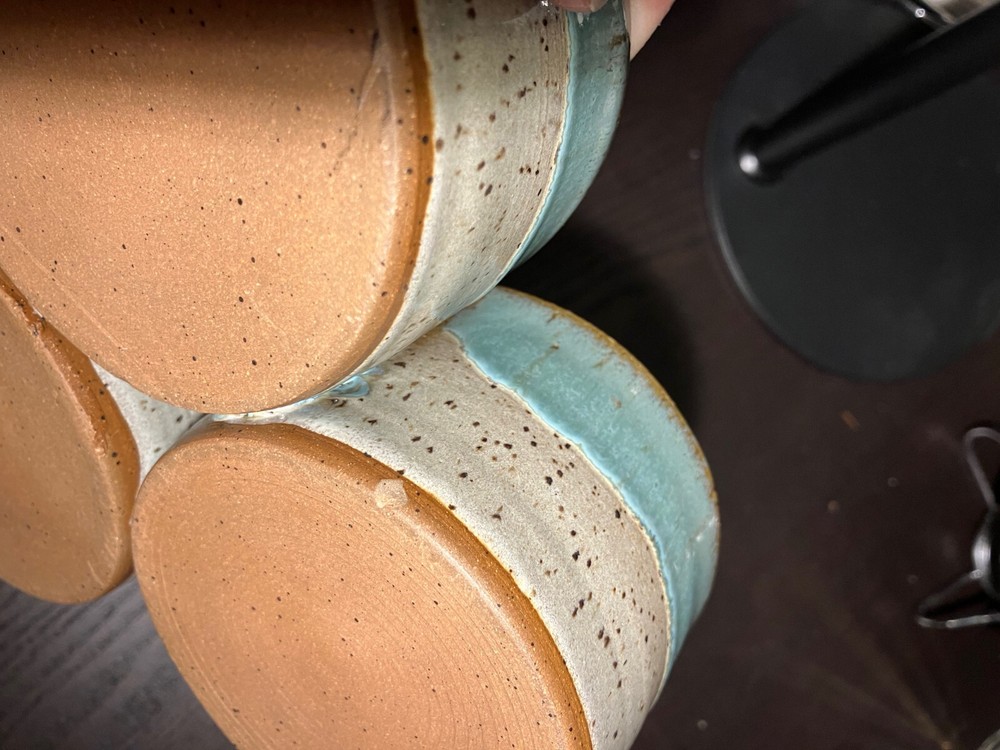 Studio Pottery Condiment Snack Dish Tray with Handle