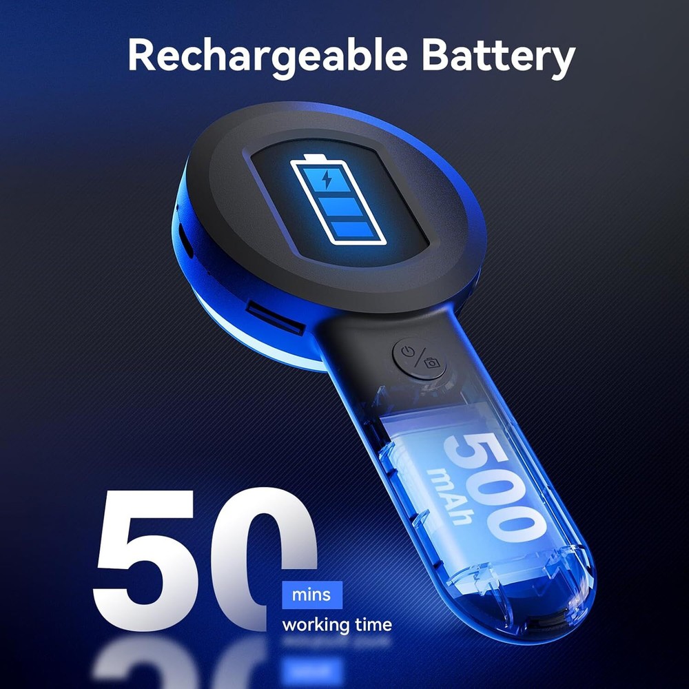 Microscope for Kids, 2" IPS Screen 100X Handheld Digital Microscopes HD Pocket