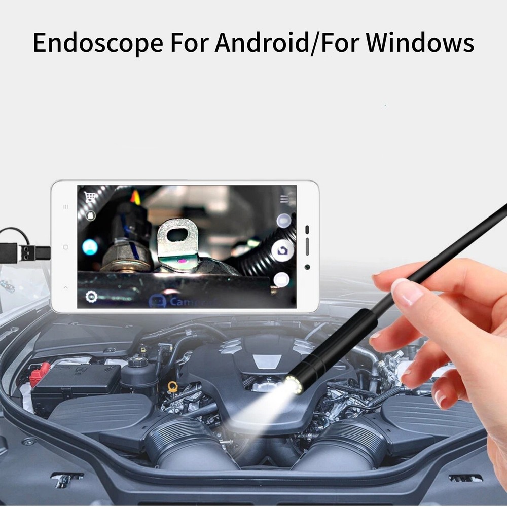2M 6 LED Borescope Endoscope Camera for Android USB Type-C 7mm HD Waterproof