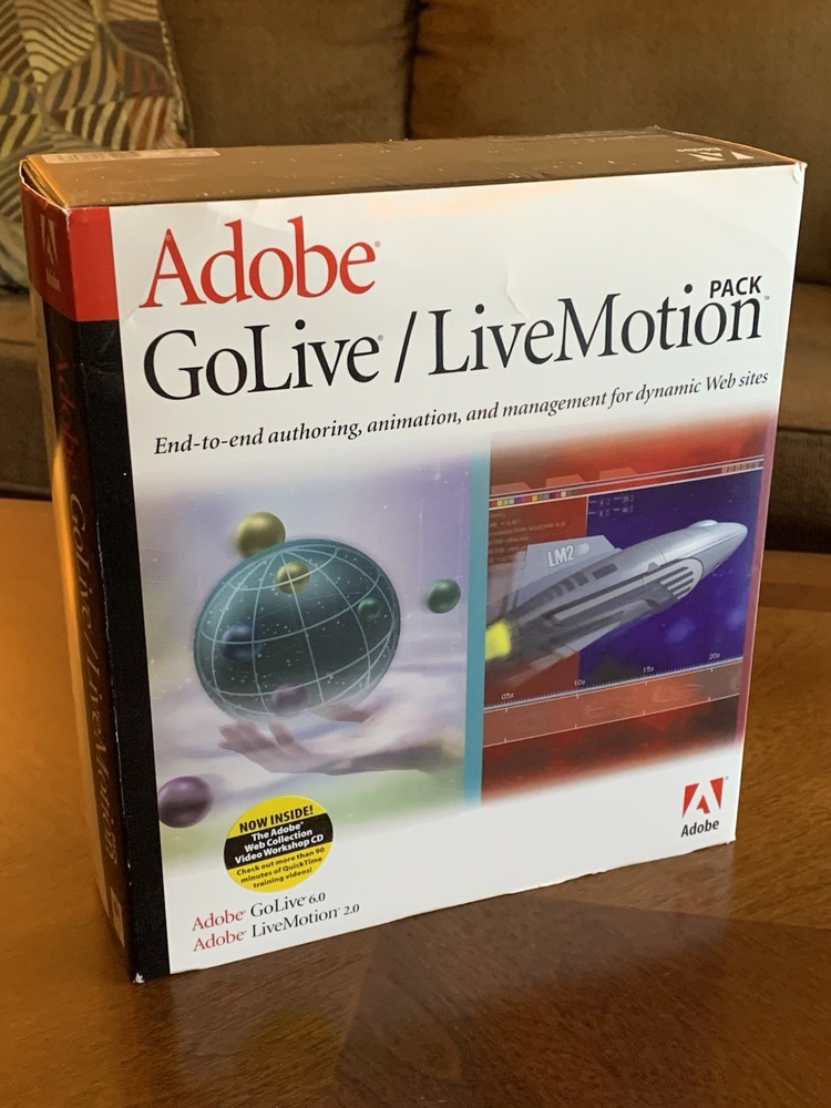 Adobe GoLive 6.0 & Live Motion 2.0 FULL VERSION For MAC NO SUBSCRIPTION!