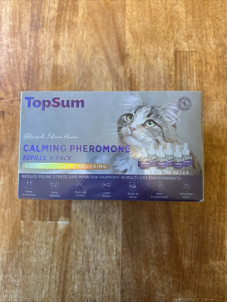 Cat Calming Diffuser Refills: calming pheromone refill 6 pack exp 10/2027 #C4A