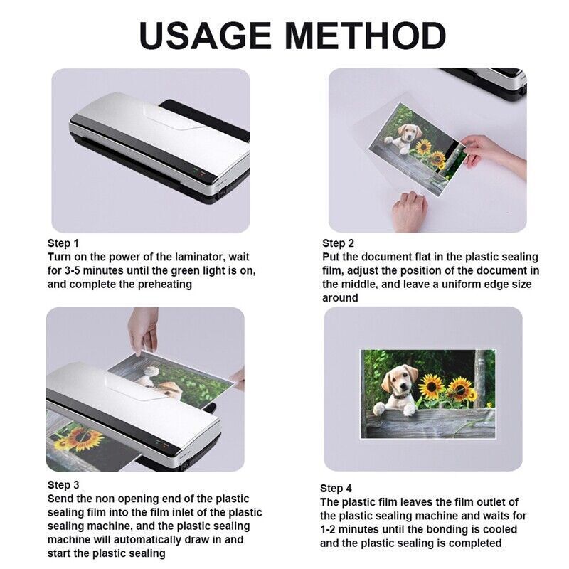 5 Mil Clear Thermal Laminating Pouches Letter 9"x11.5" Size Laminator Sheets