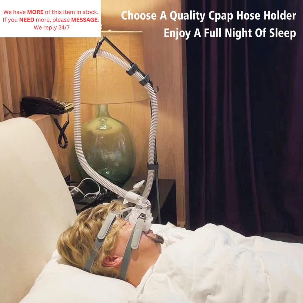 CPAP Hose Holder - Hanger Triangle Base-Height Fixed, Black