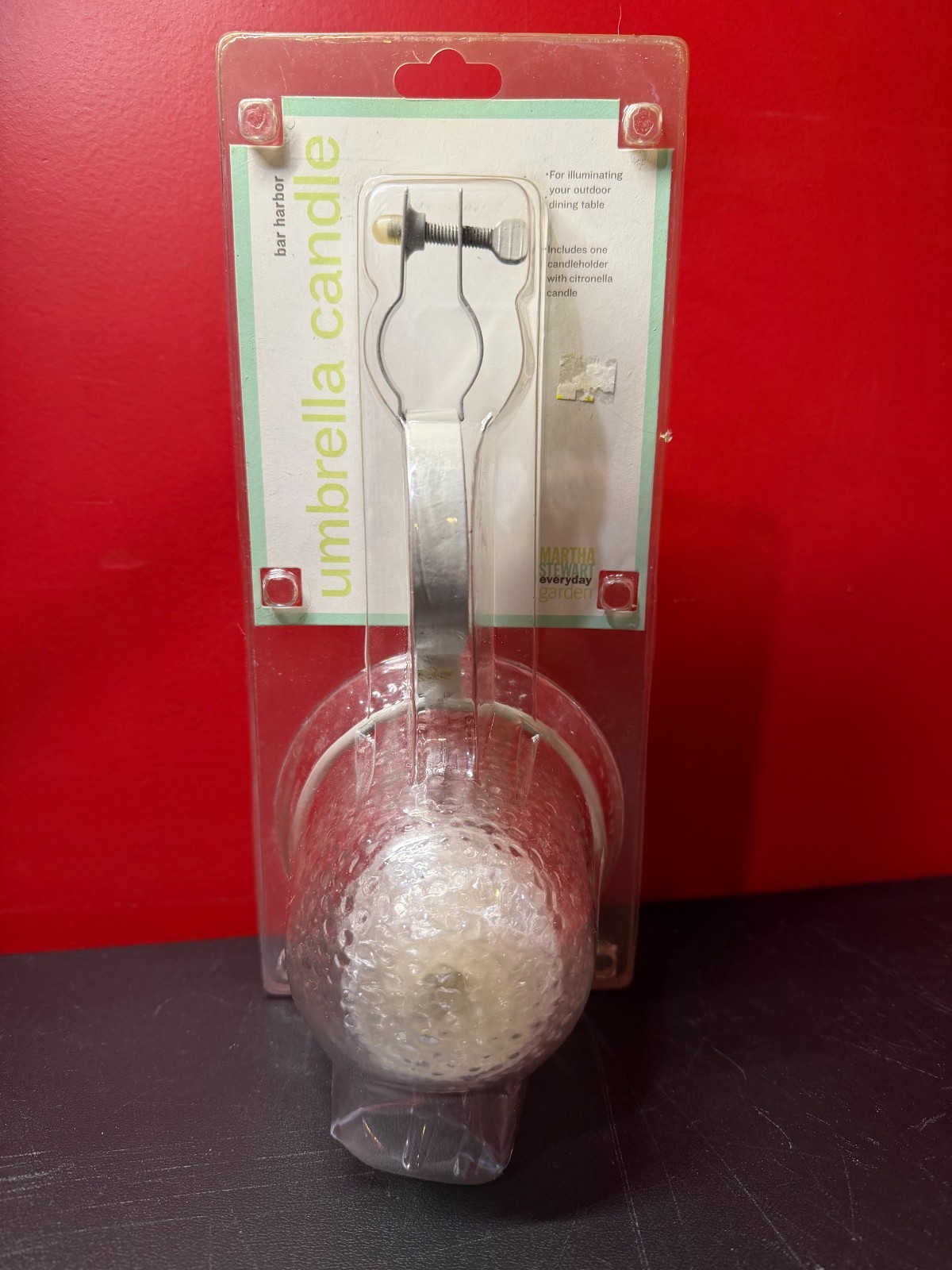 NEW- Martha Stewart Everyday Garden Outdoor Umbrella Candle