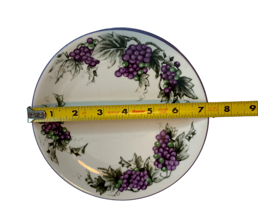 Totally Today 7" Salad Plates With Grape Pattern