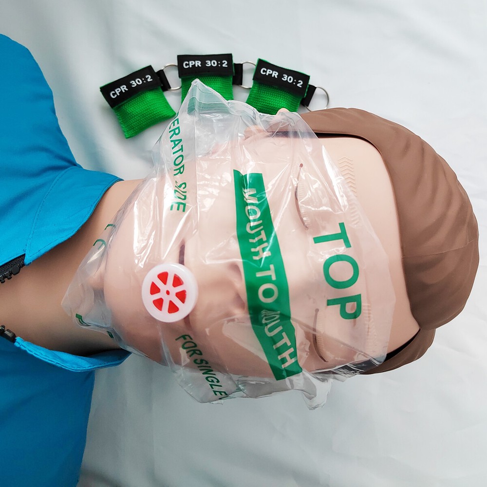 5pcs CPR Mask with Keychain Face Shield AED Keyring CPR face sheild