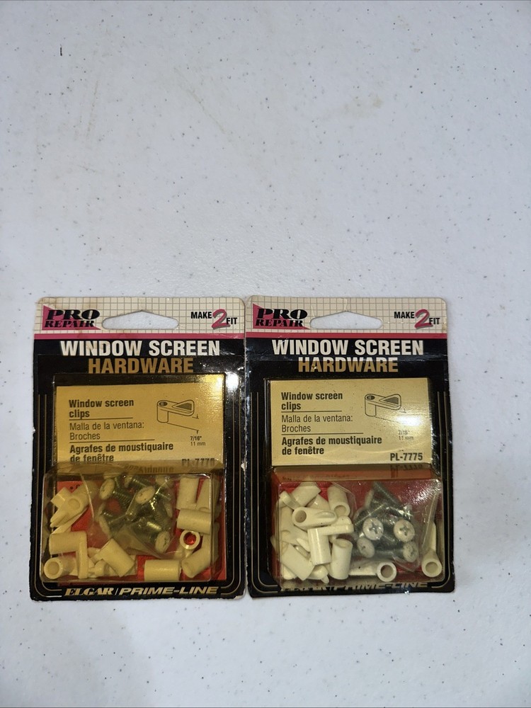 Prime Line Window Screen Clips 2 Packages.