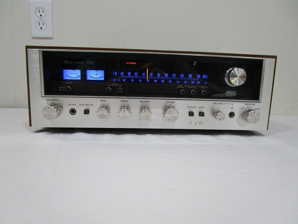 Nice Sansui 6060 Stereo Receiver w/ LED Upgraded Lamps ------------------- Cool!