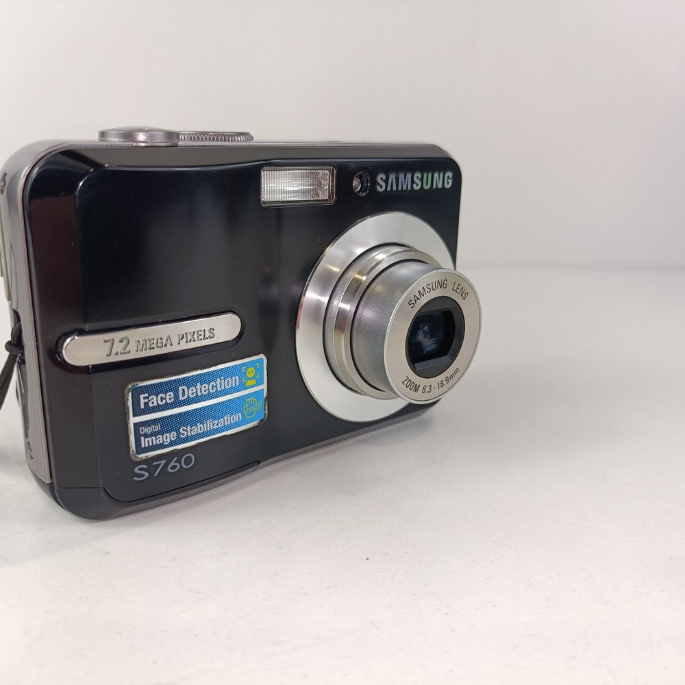 Samsung Digimax S760 7.2MP Compact Digital Camera Black Tested