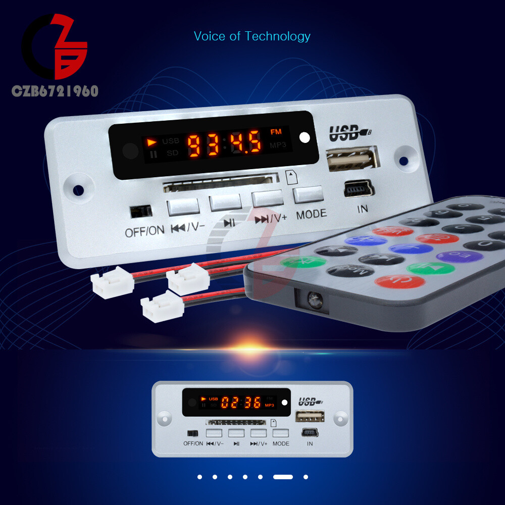 Digital 5V LCD MP3 Wireless Decoder Board USB TF SD Audio Module FM Radio Kit