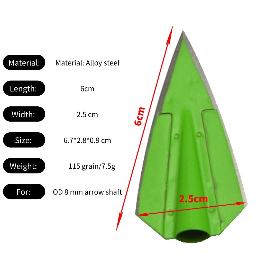 12x Archery Blade Broadhead 115Gr Large Cut Hunting Arrowhead Shooting Target