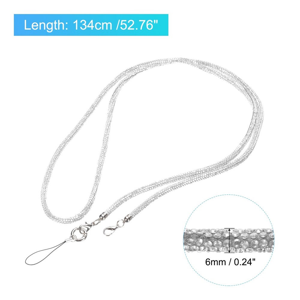 Purse Straps Crystal Bag Handle Sparkly Replacement Silver