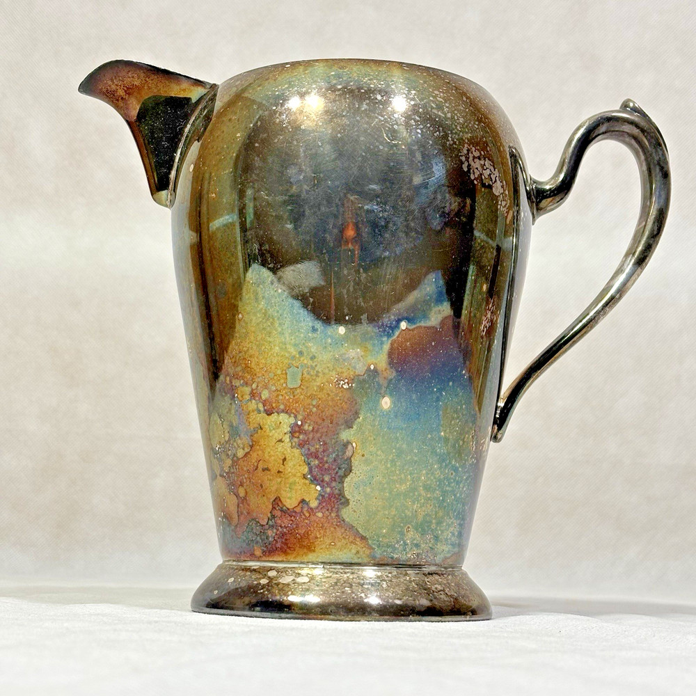 Vintage Academy Silver On Copper Pitcher #105