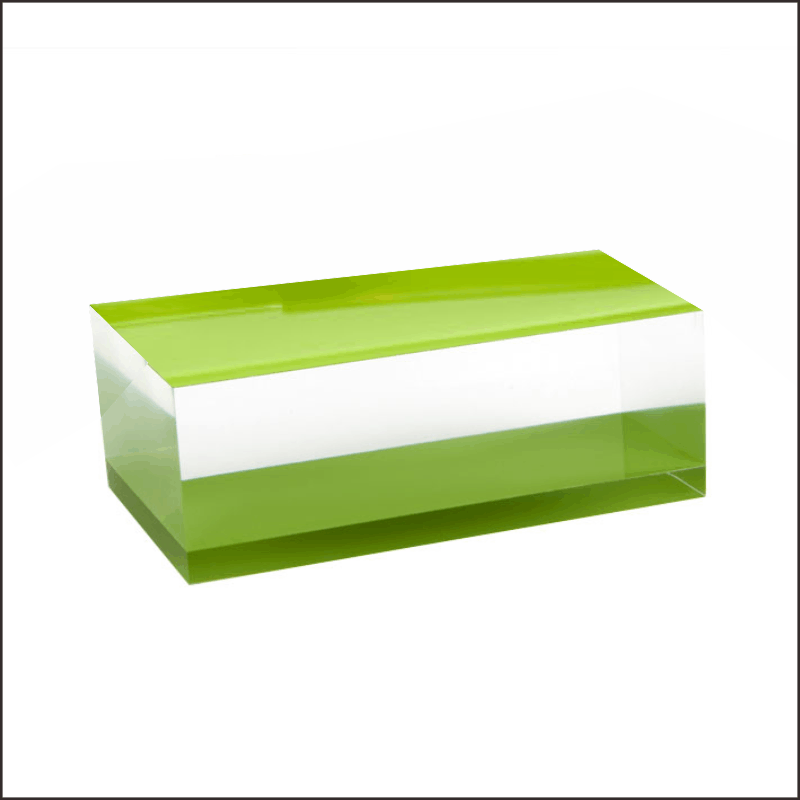 Optical Display - d7.GRN - Large Rectangular Acrylic Block in Green