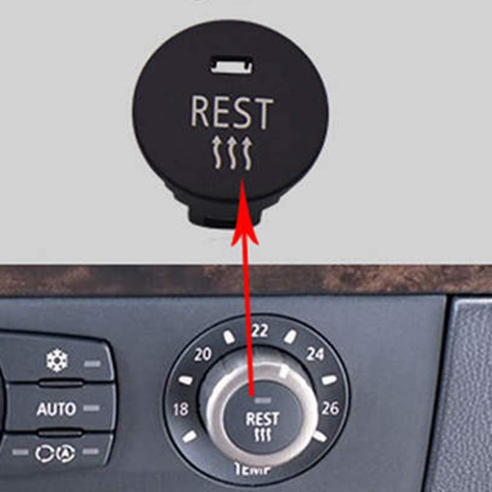 #+Central Control A/C Panel REST Switch Button Knob Cover For BMW 5' E60 E63 E64