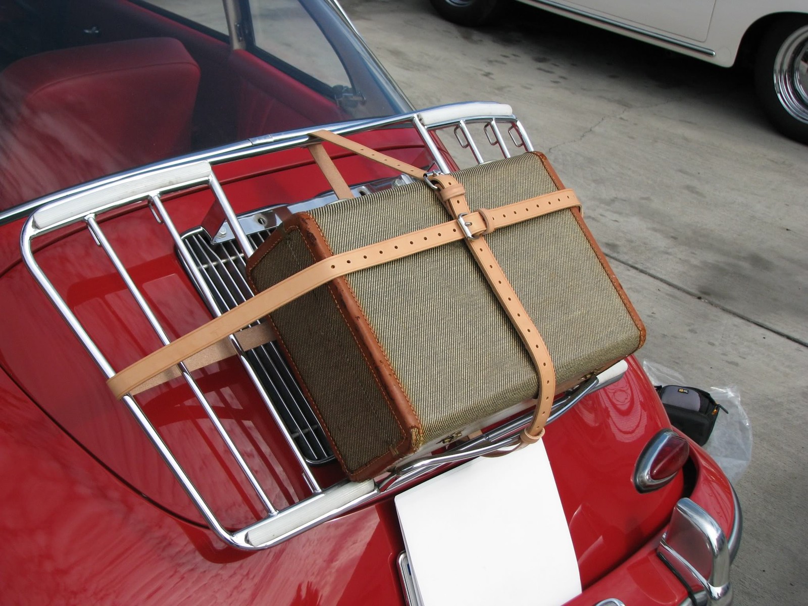 Leather Luggage Straps PORSCHE 356 Leitz Lietz Vintage Trunk Rack Hand Made BRN