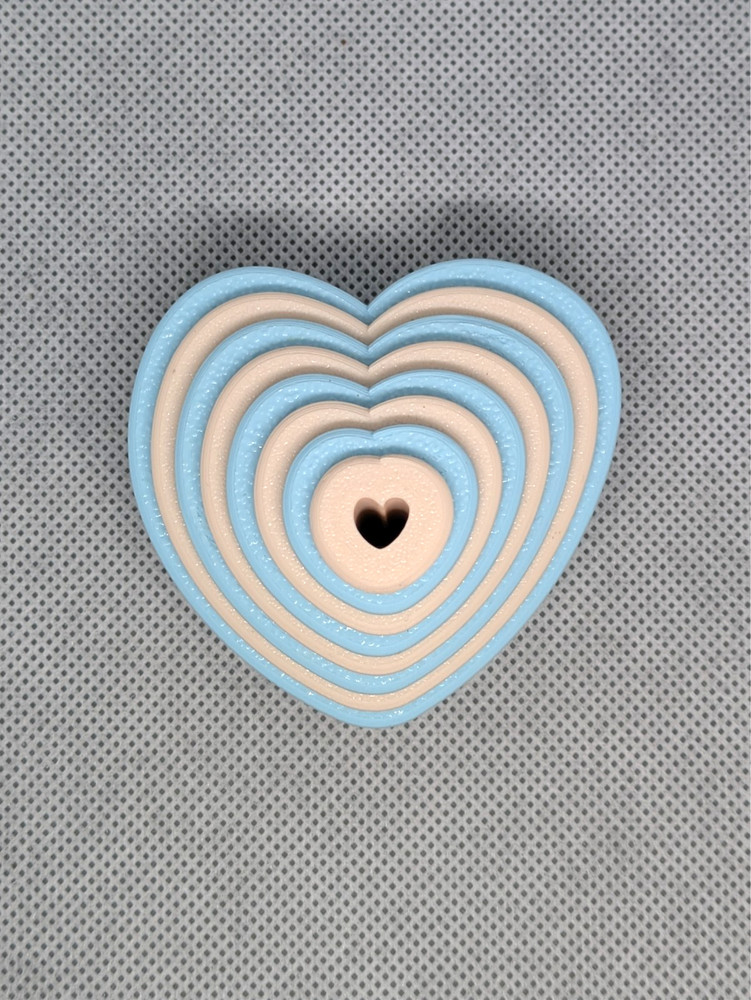 Wavy Heart Clay Cutter Shape Set ~ Polymer Crafting Tool ~ Stackable Outline