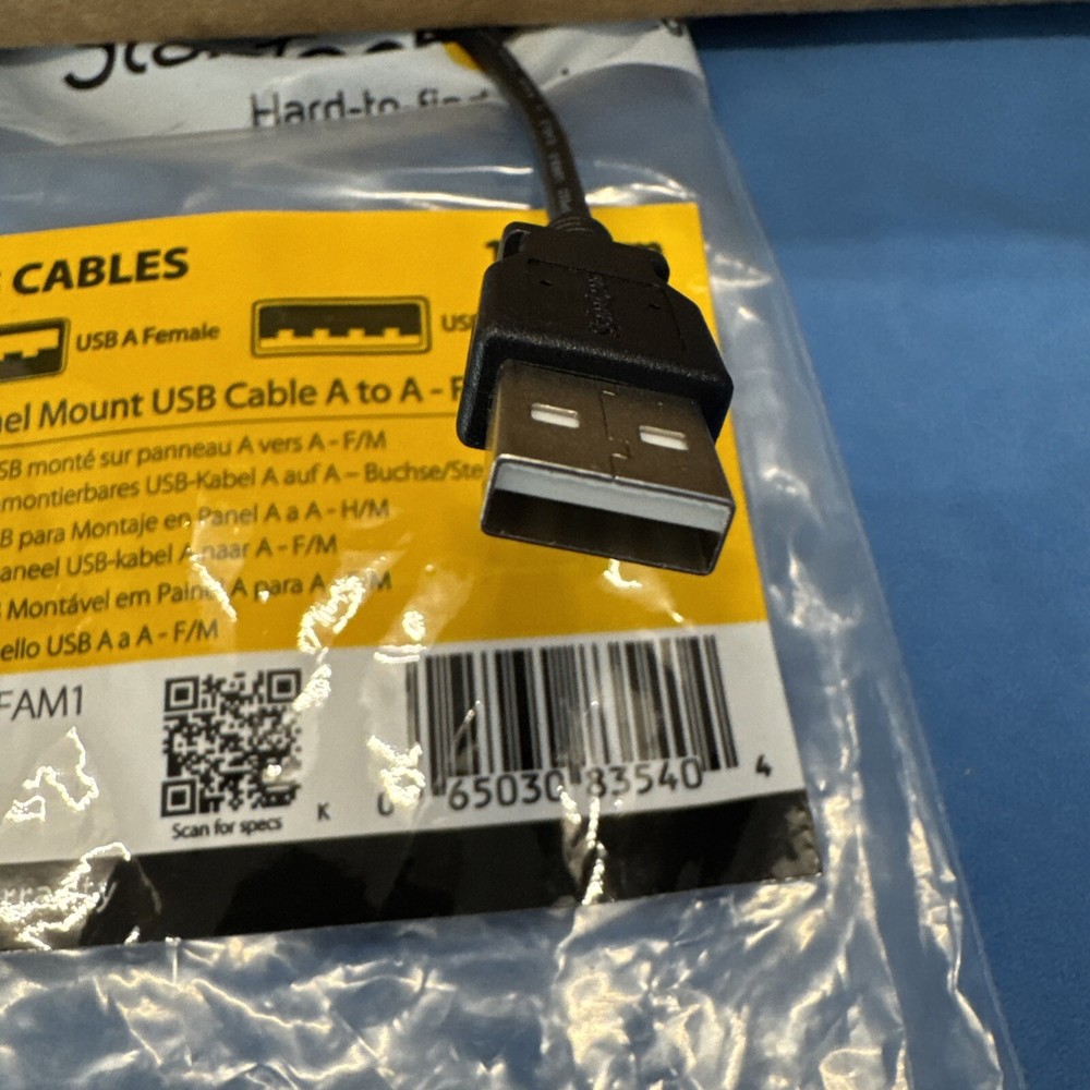 StarTech USBPNLAFAM1 1 ft Panel Mount USB Cable A to A - F/M(cell#2)