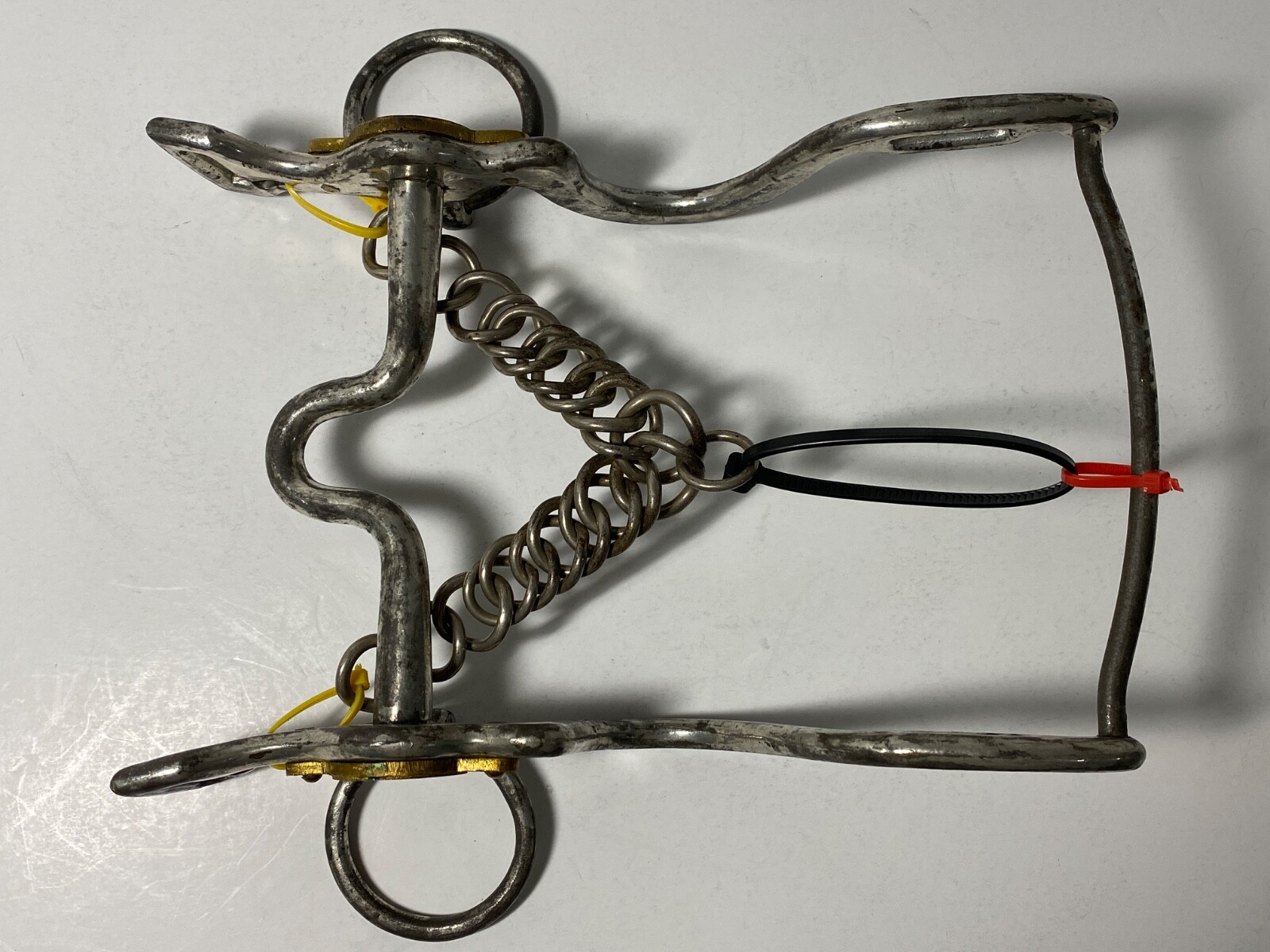 U.S. M1863 MODIFIED, BRIDLE CURB HORSE ARTILLERY BIT, CURB CHAIN, POST CIVIL WAR