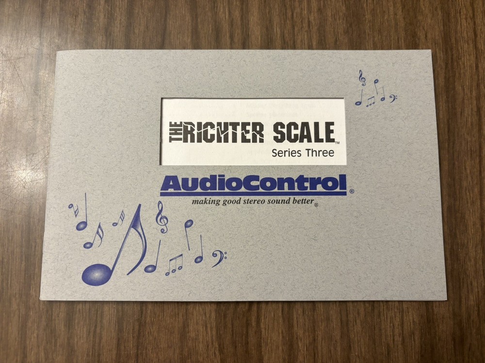 Audio Control Richter Scale Series Three Equalizer/Analyzer Owners Manual