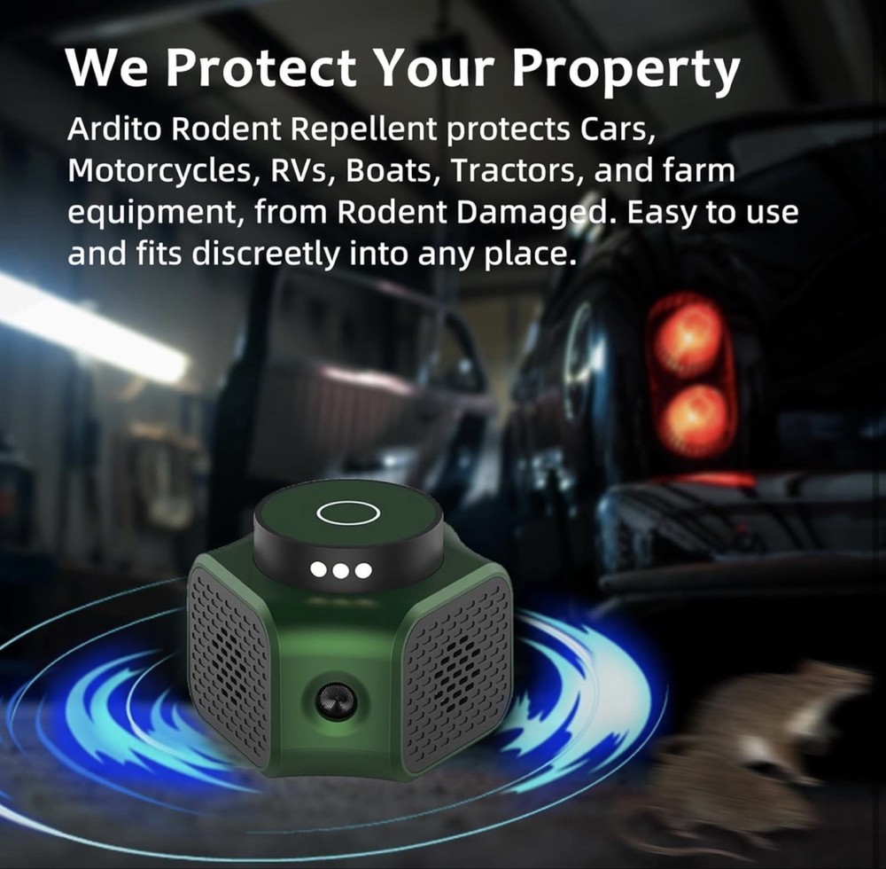 Ultrasonic Pest Repeller Strobe Light Variable Frequency 4-in-1 Modes