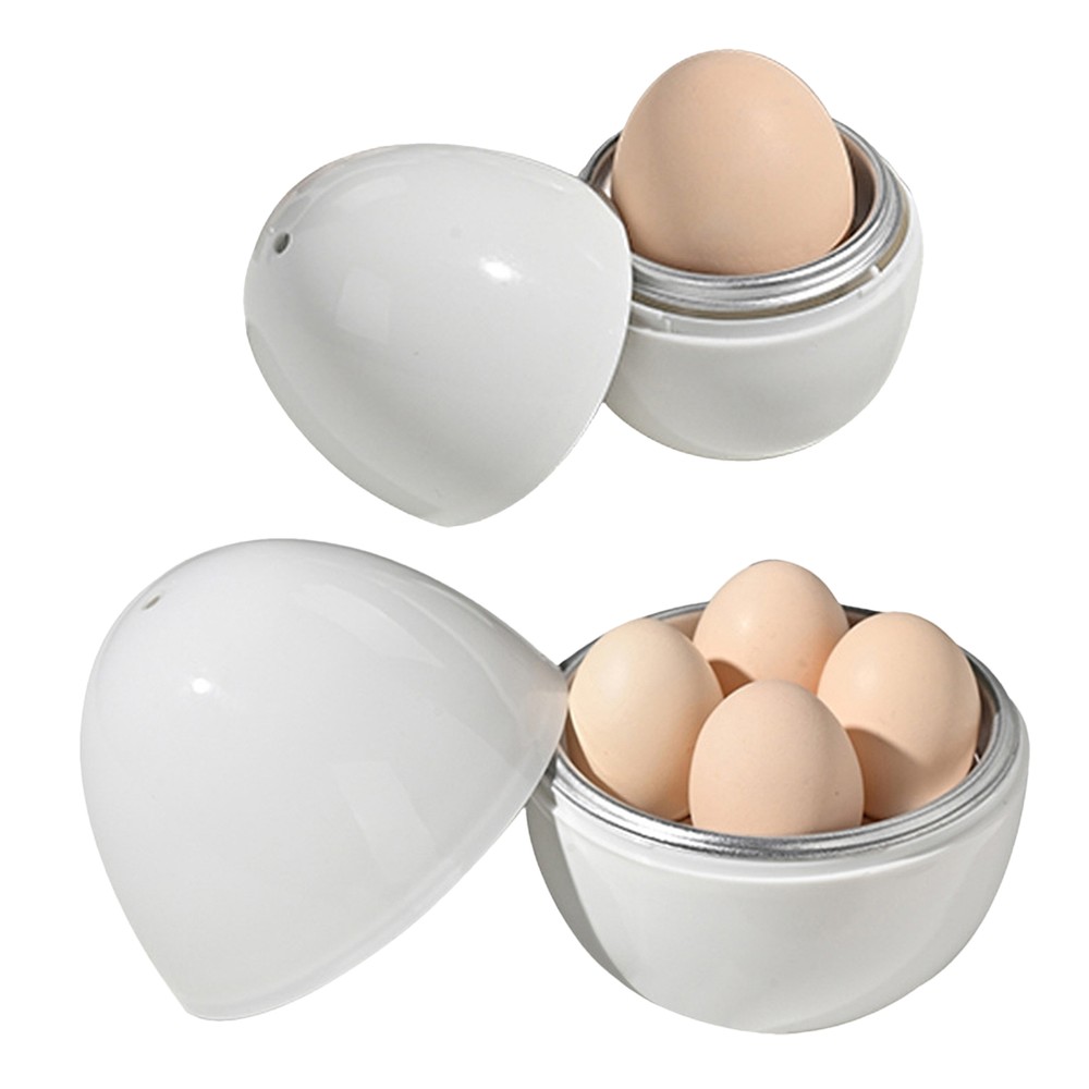 Microwave Egg Boiler Microwavable Egg Poacher Cooking Kitchen Tools 1/4Eggs
