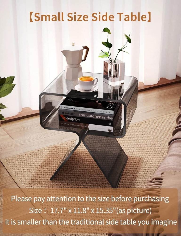 solaround Acrylic Nightstand Side Table Modern Design