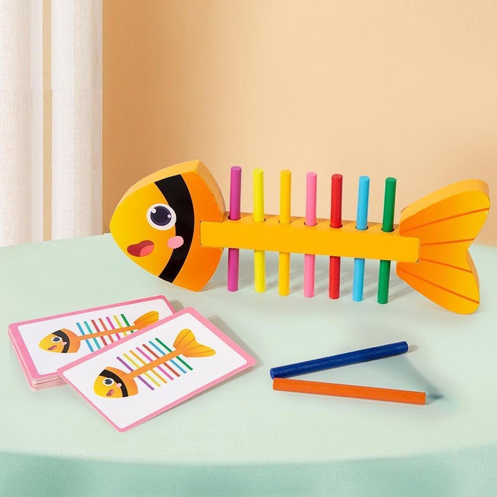 Fishbone Matching Toy Matching Game Developmental Hand Eye Coordination Creative