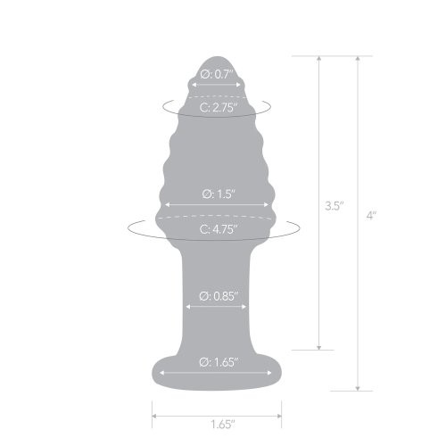 Glas Nubby Acron 4 Glass Butt Plug