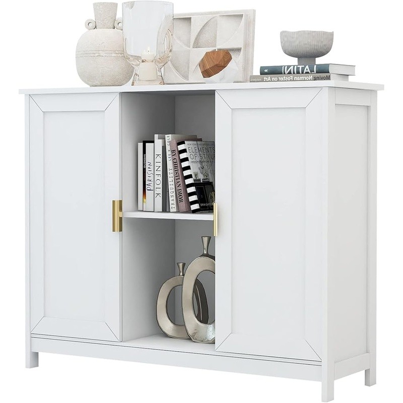 Narrow Storage Cabinet Entryway Console Buffet Easy Assembly Durable Design New