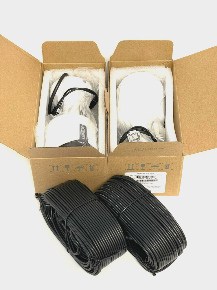Lorex C581DA 5MP HD Active Deterrence Bullet Security Camera and Cable, 2 pack