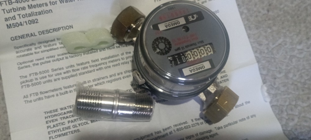 "Omega" FTB-4005 Water Meter 1/2" Cold