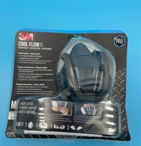 3M PRO Cool Flow Half Face Respirator A1P2 SIZE Medium