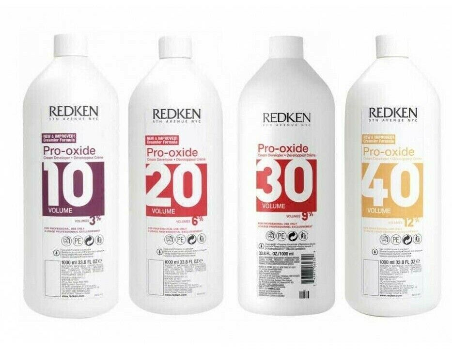 Redken Pro-oxide Cream Developer LITER Size 33.8oz - 10, 20, 30, 40 Vol