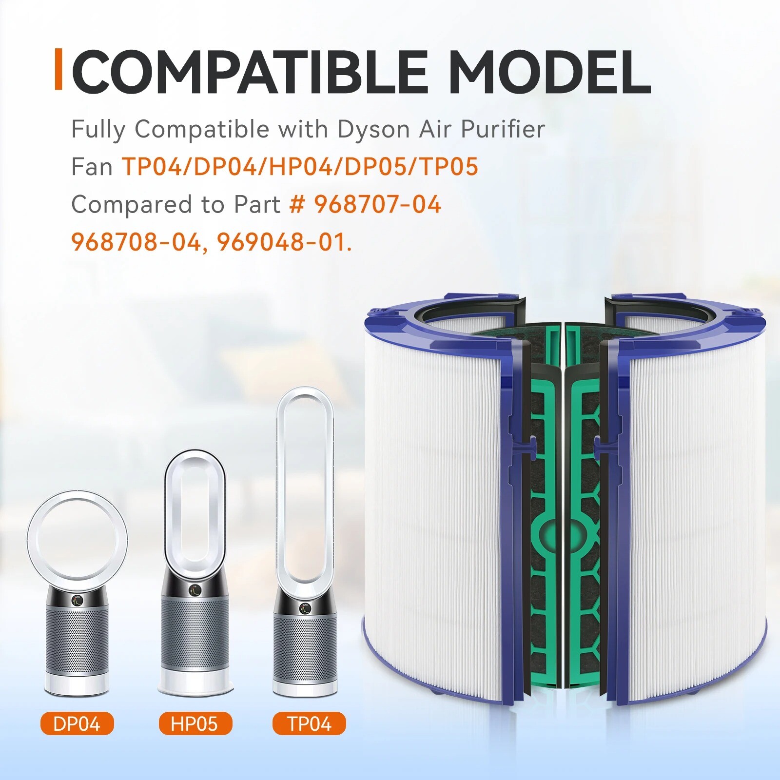 HEPA Filter for Dyson TP04/HP04/DP04/TP05/HP05 HEPA Carbon Filter Replacement US