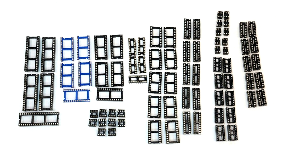 80 Piece Assorted IC DIP Sockets - Socket Assortment Kit -- FREE SHIPPING