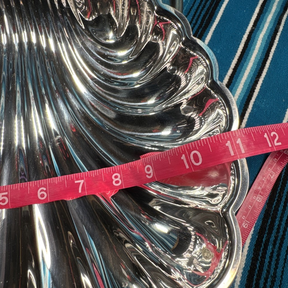 Leonard Silverplate Swan Clam Shell Hinged Server Figural Handle VTG