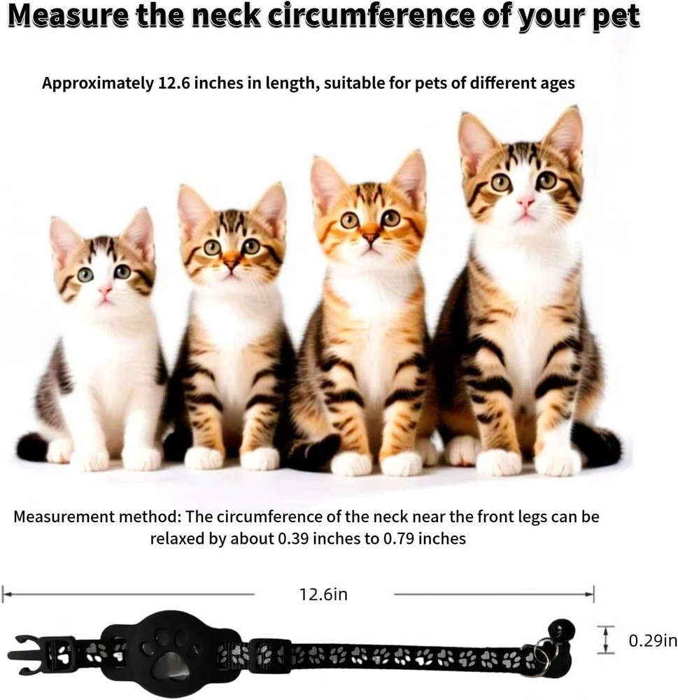 Smart Cat GPS Collar - Waterproof Pet Tracker for Android, Google Find My Compat