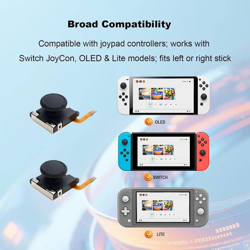 2PCS Hall Effect Joysticks No Drift Analog For Nintendo Switch/OLED/LITE Joy-Con