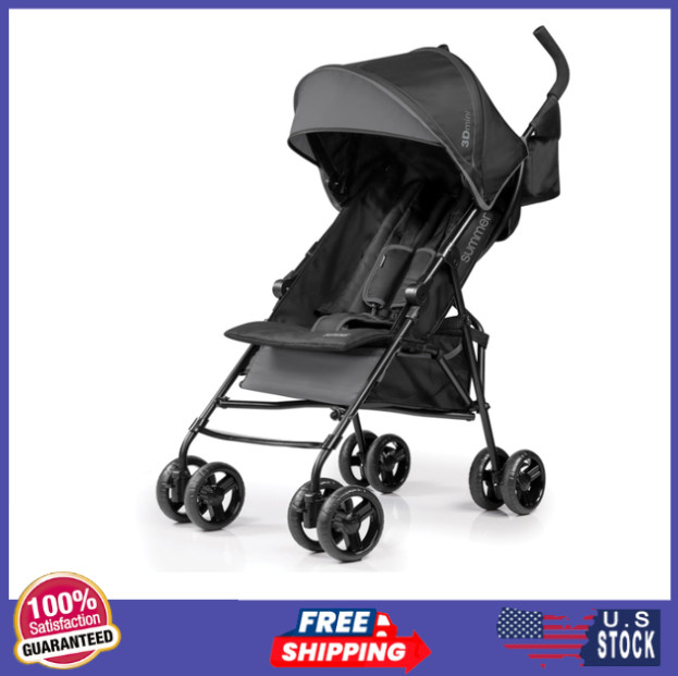 Summer 3D Mini Stroller – Lightweight, Compact, Multi-Position Recline, Gray
