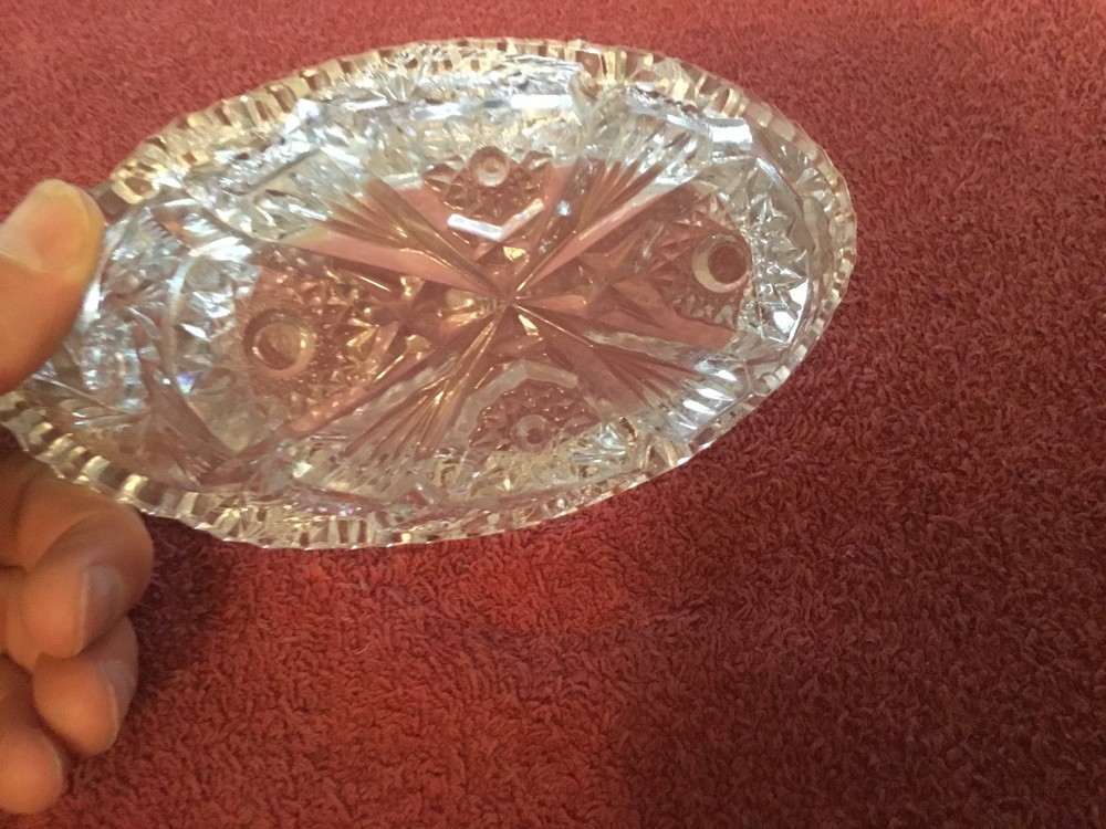 Oval Clear Glass Relish Dish