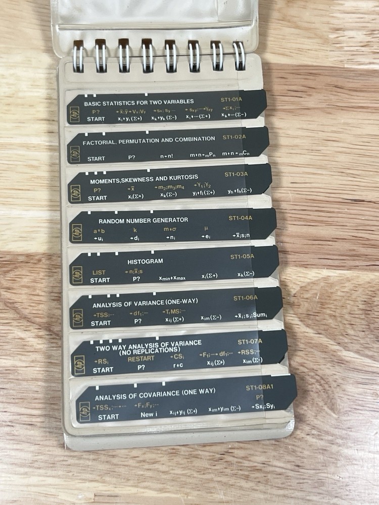 Hewlett Packard HP-67 97 Calculator Stat Pac 1 Program Magnetic Cards Complete