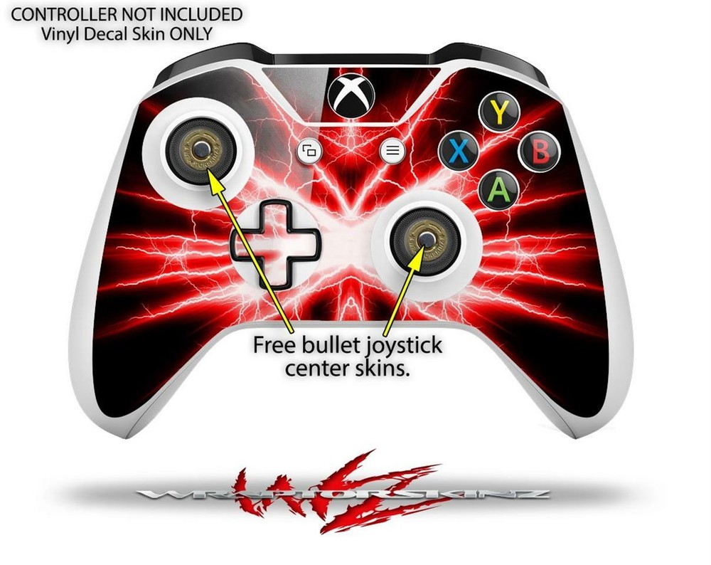 Skin XBOX One S Console Controller Lightning Red