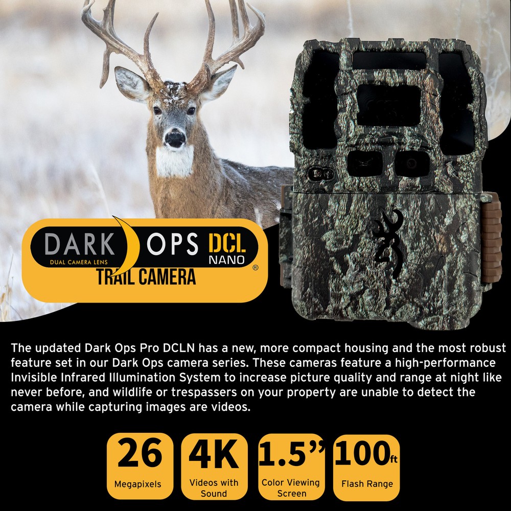 Browning Trail Camera Dark Ops Pro DCL NANO Trail Camera 4-Pack Bundle